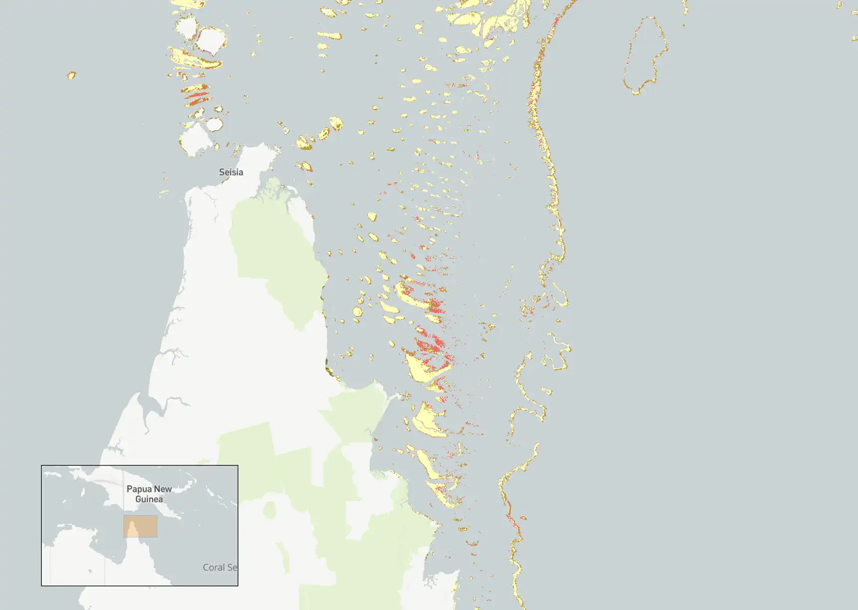 Great barrier reef extent after