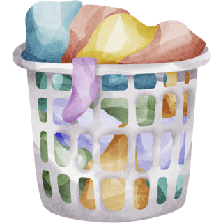 A basket of laundry