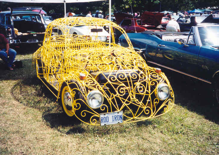 A wrought iron Beetle art car. James Tworow/flickr