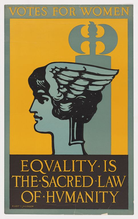 Votes for Women, Equality is the Sacred Law of Humanity The Arthur and Elizabeth Schlesinger Library on the History of Women in America, Radcliffe Institute for Advanced Study, Harvard University. Used with permission.